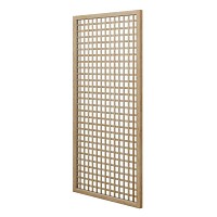 Treillis renforcé en bois maille carrée 1m x 2m - Bois naturel